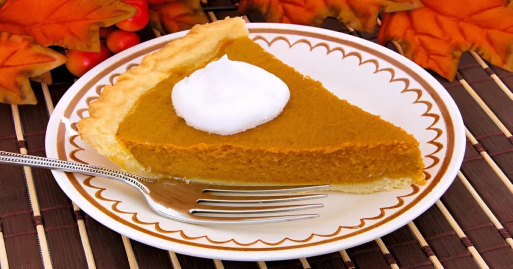 A piece presented by hillys pumpkin pie